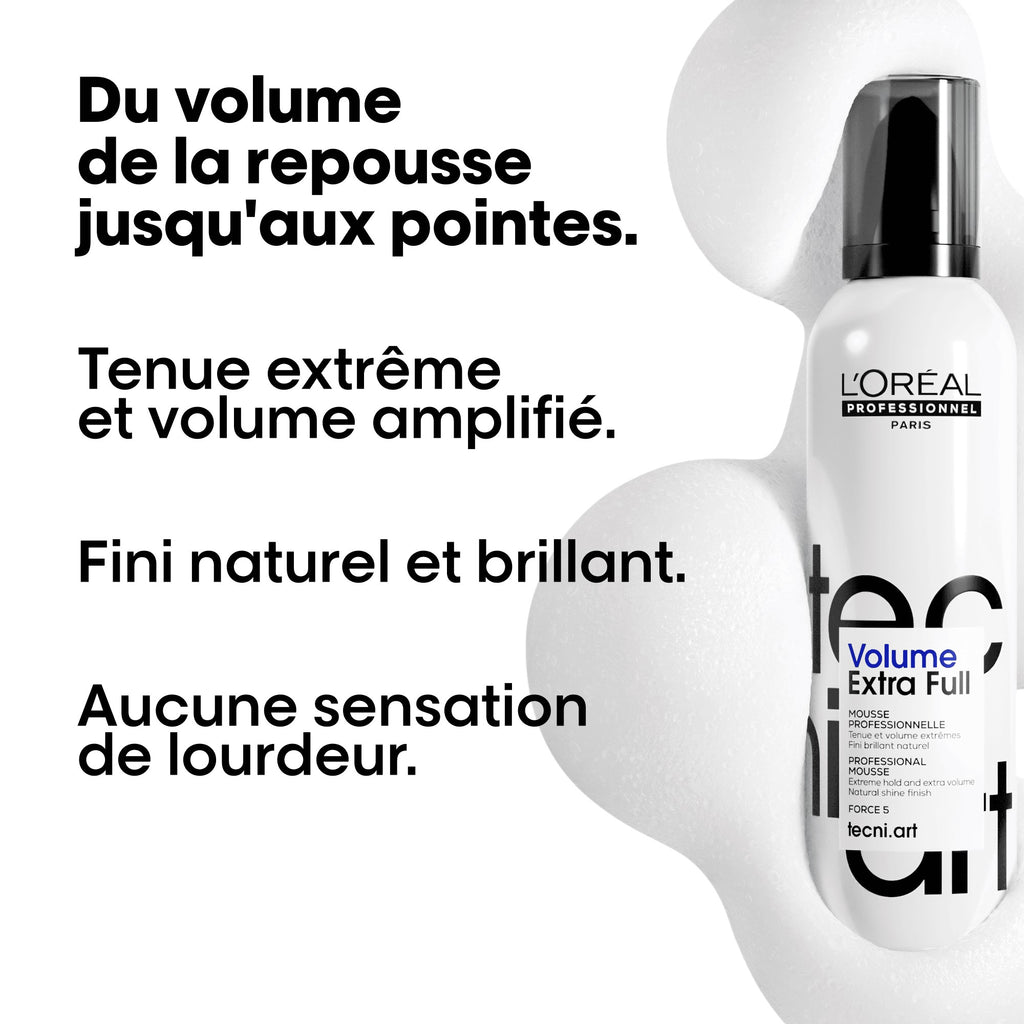 L'Oréal Professionnel Tecni Art Volume Extra Full Mousse Force 5 - 250ml - Boutique en ligne | Le Salon Sugar